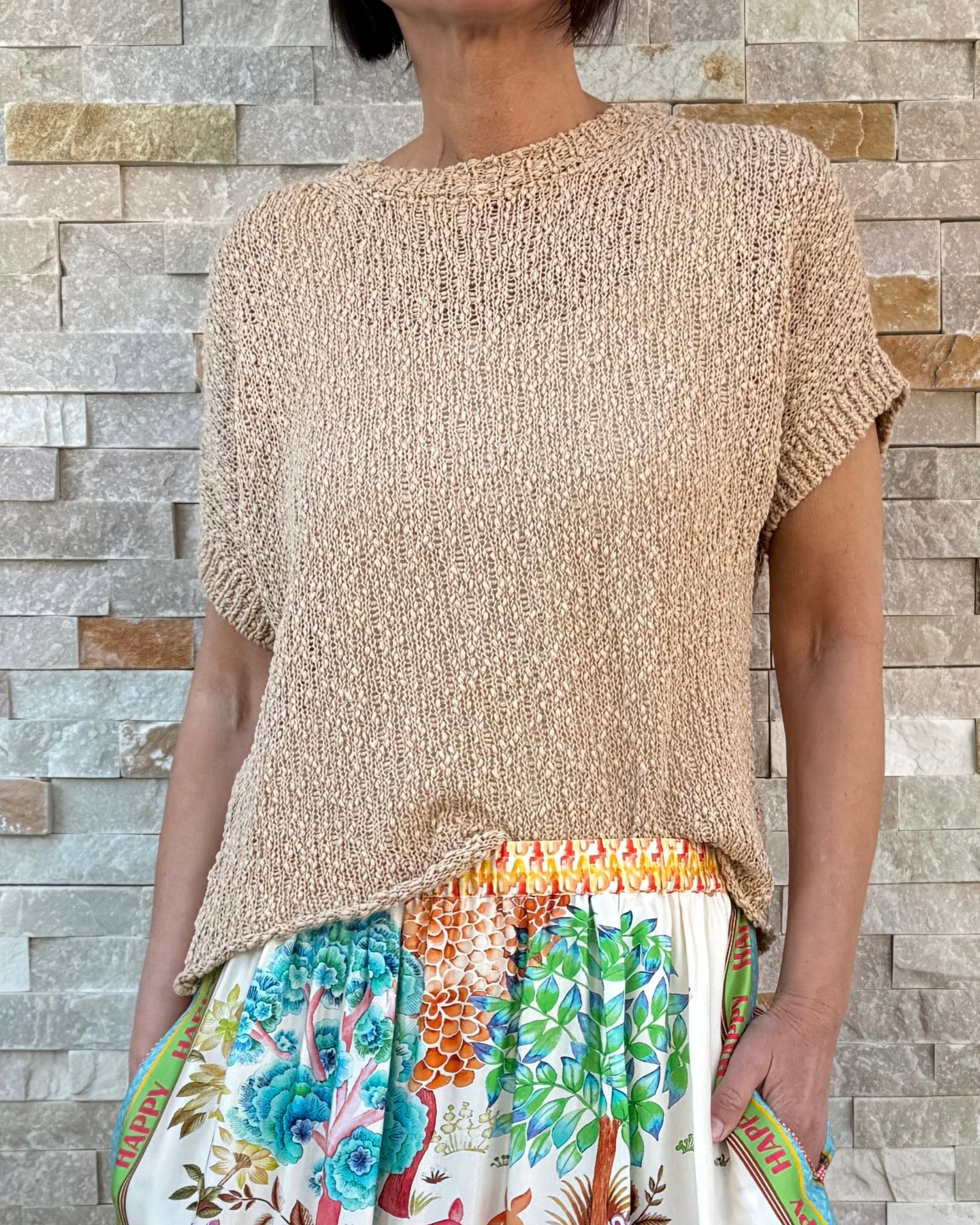 Pullover Effektgarn Wüstensand