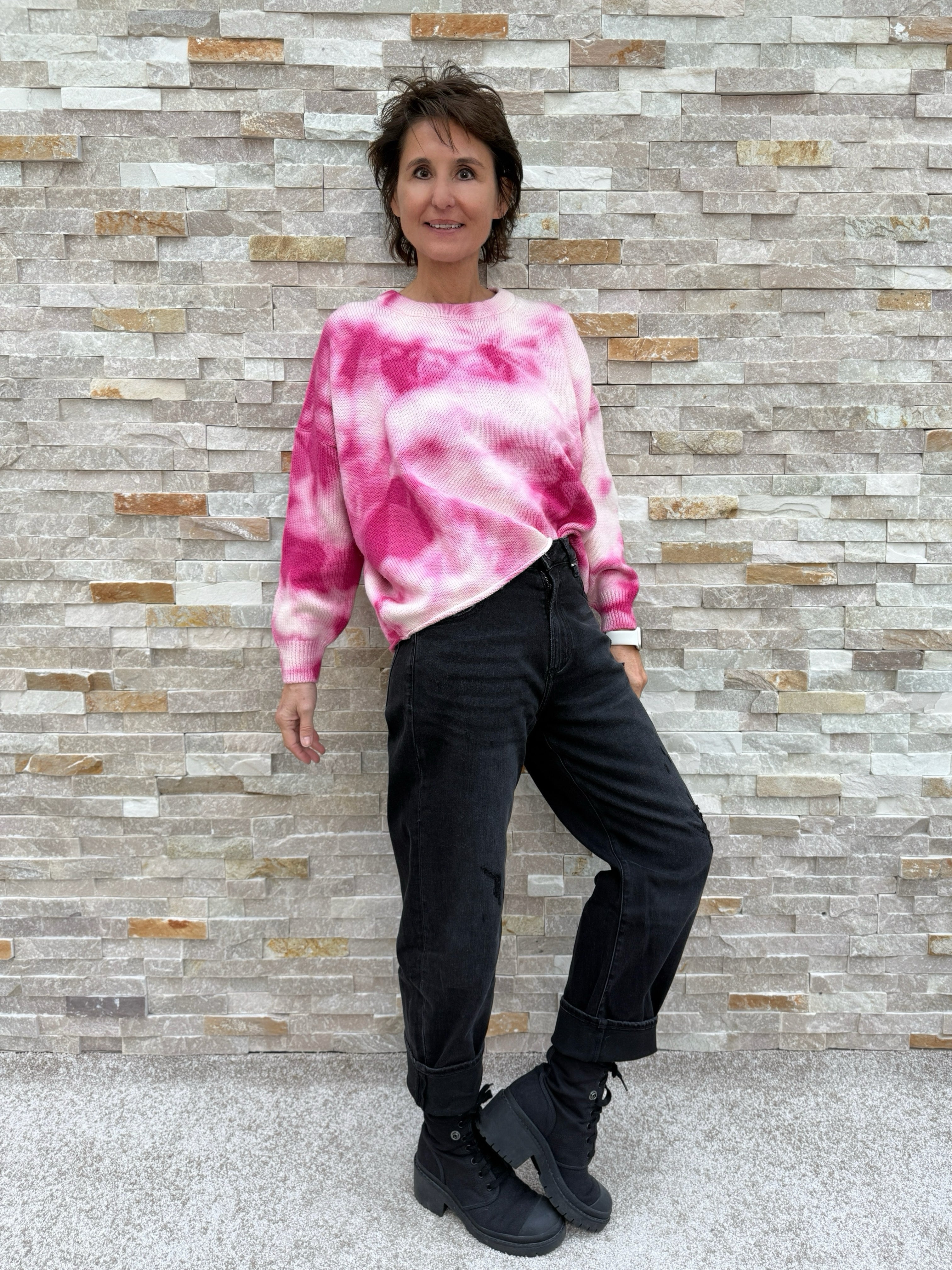 Batik Pullover WATERLOO in Pink