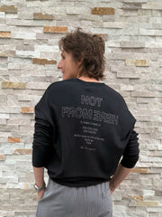 Sweatshirt JUPITER NOT mit Stickerei in Schwarz