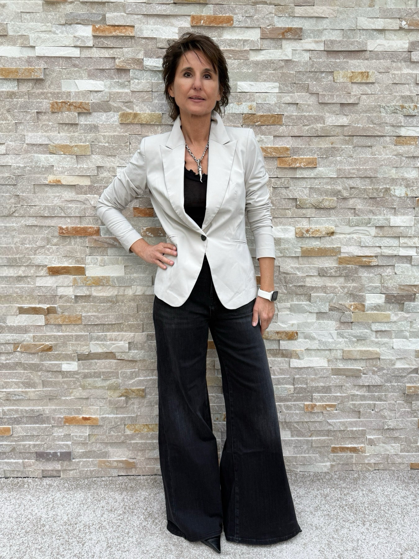 Taillierter Blazer BOSTON in Sand