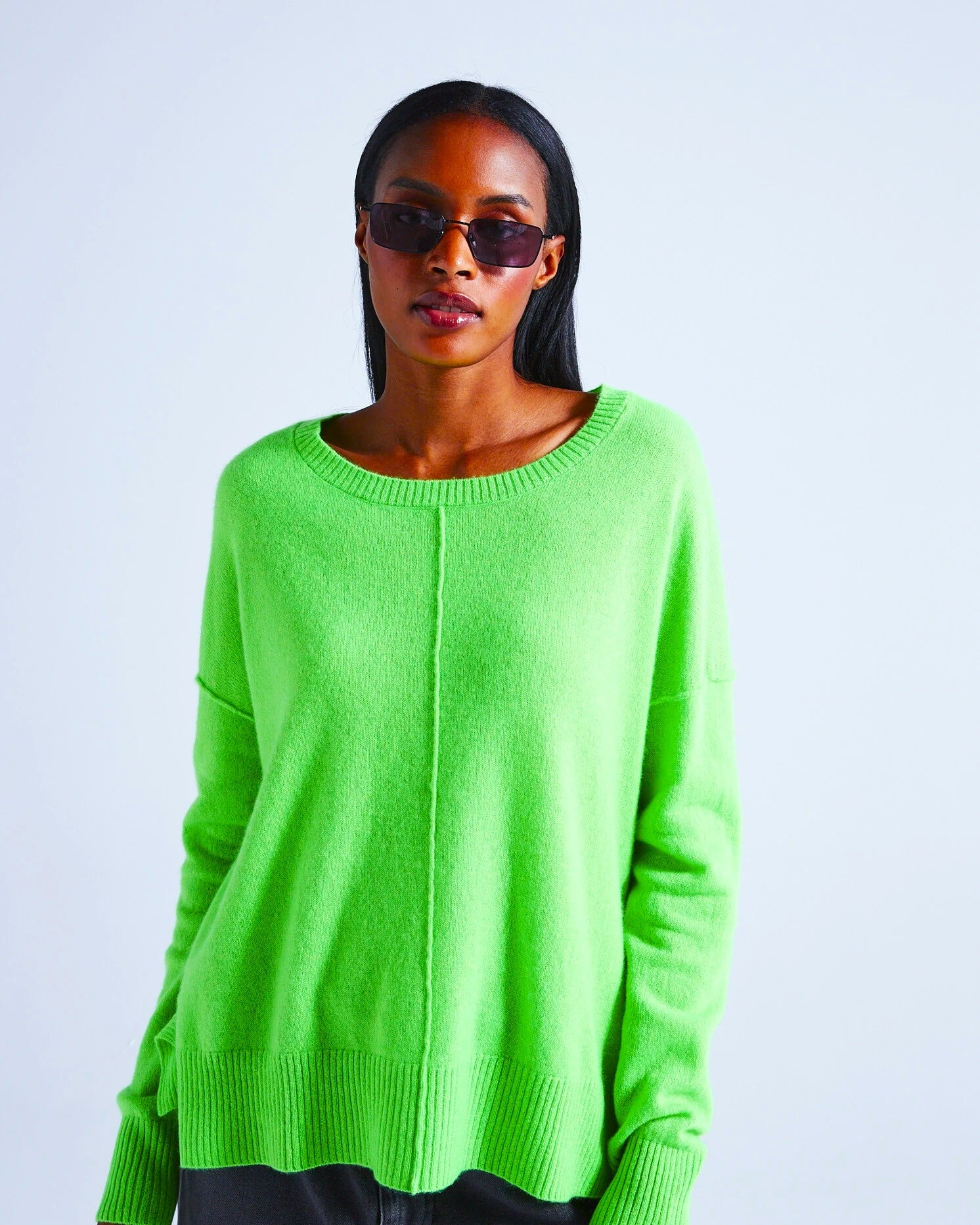 Order Absolut Cashmere women's sweater in 100% cashmere neon green