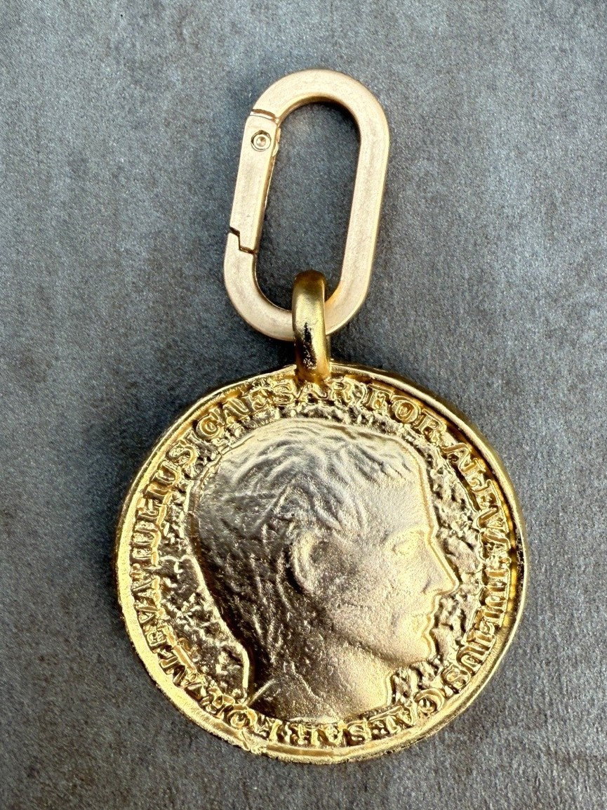 Großer Schmuckanhänger "Münze" Ciondolo Moneta Gold