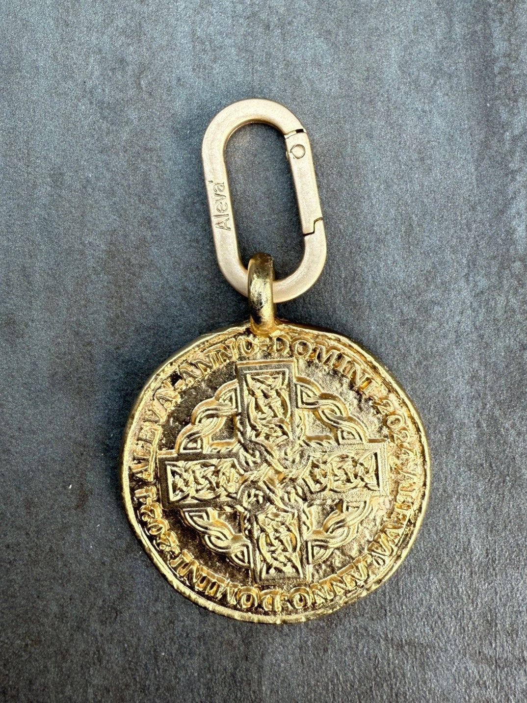 Großer Schmuckanhänger "Münze" Ciondolo Moneta Gold