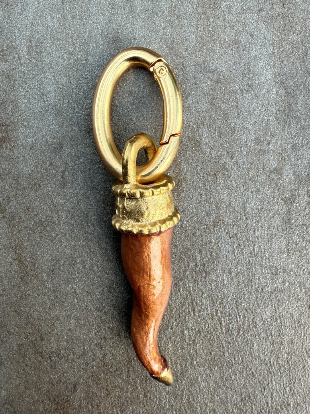 Schmuckanhänger Corno Smaltato HORN Gold-Bronze