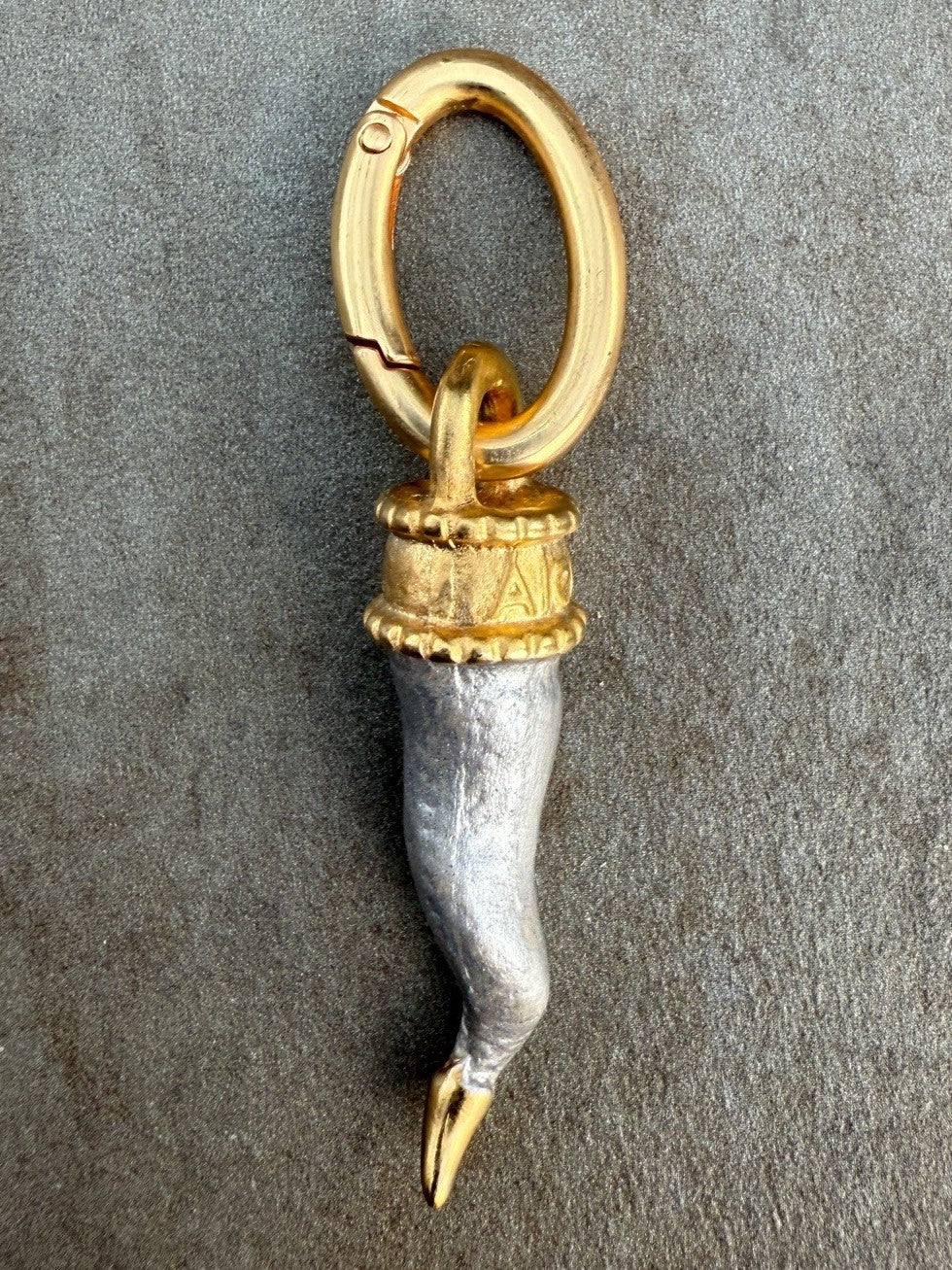 Schmuckanhänger Corno Smaltato HORN Gold-Silber