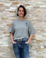 1/2 Arm Sweatshirt MOUSE Grau Melange
