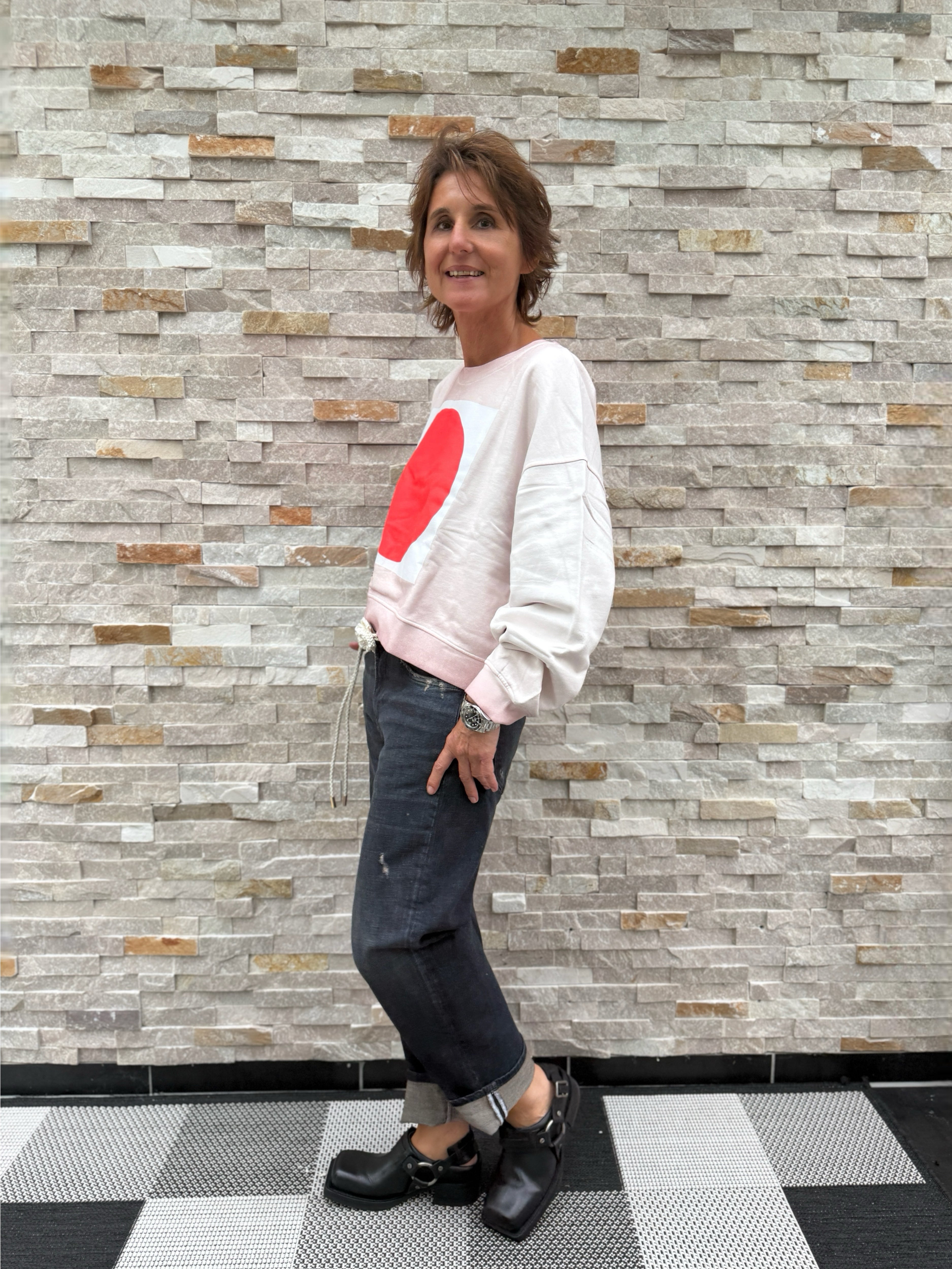 Sweatshirt GRAZ Organic in Rosa Secco