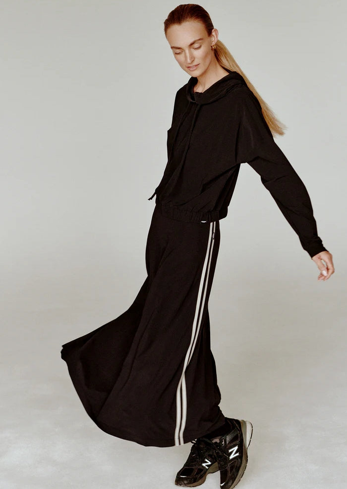 Midi Rock Anna Stripe Schwarz