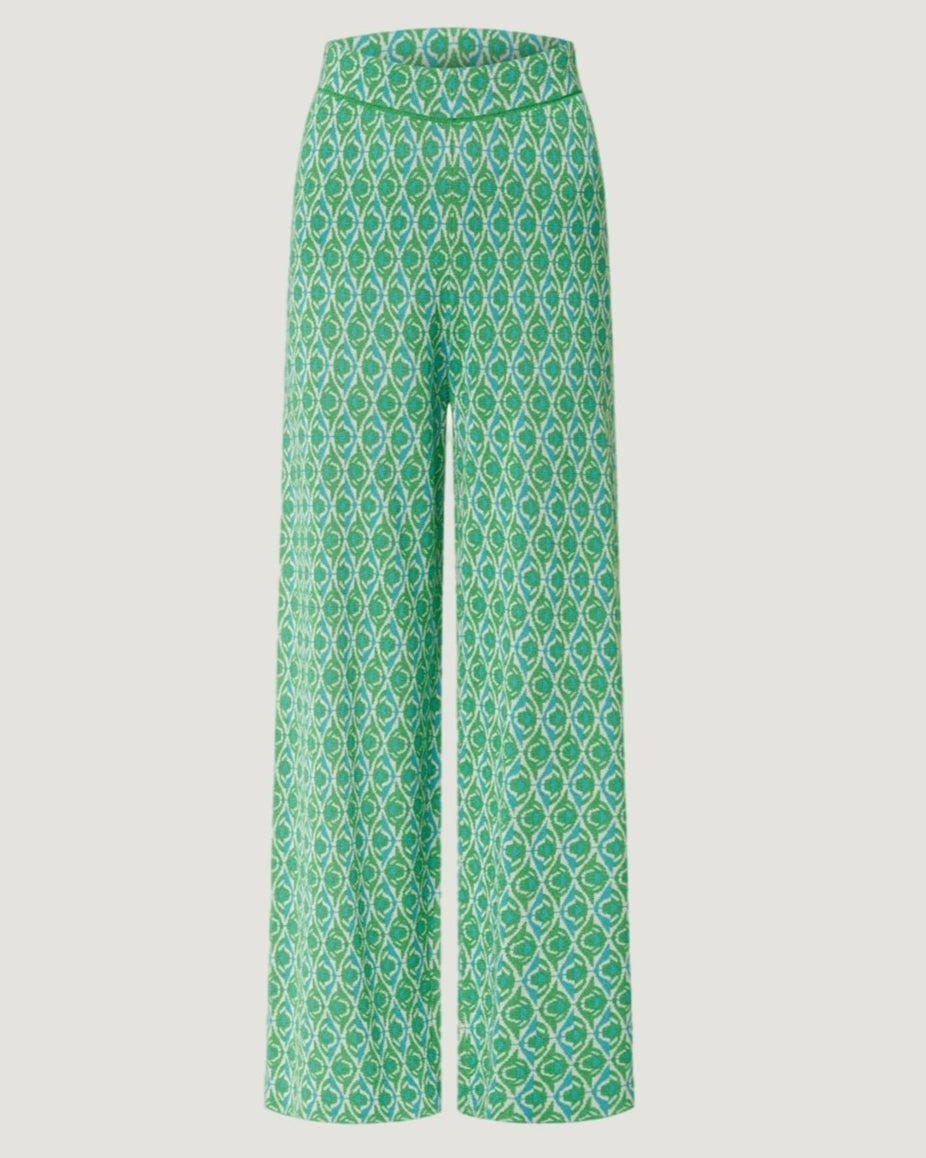 Strickhose Jacquard Muster Jonas Grün