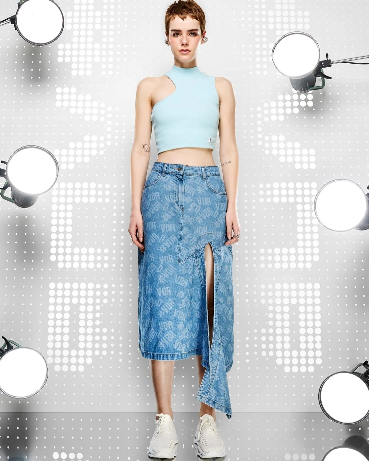 Jeansrock mit VDR Logo Denim Blue