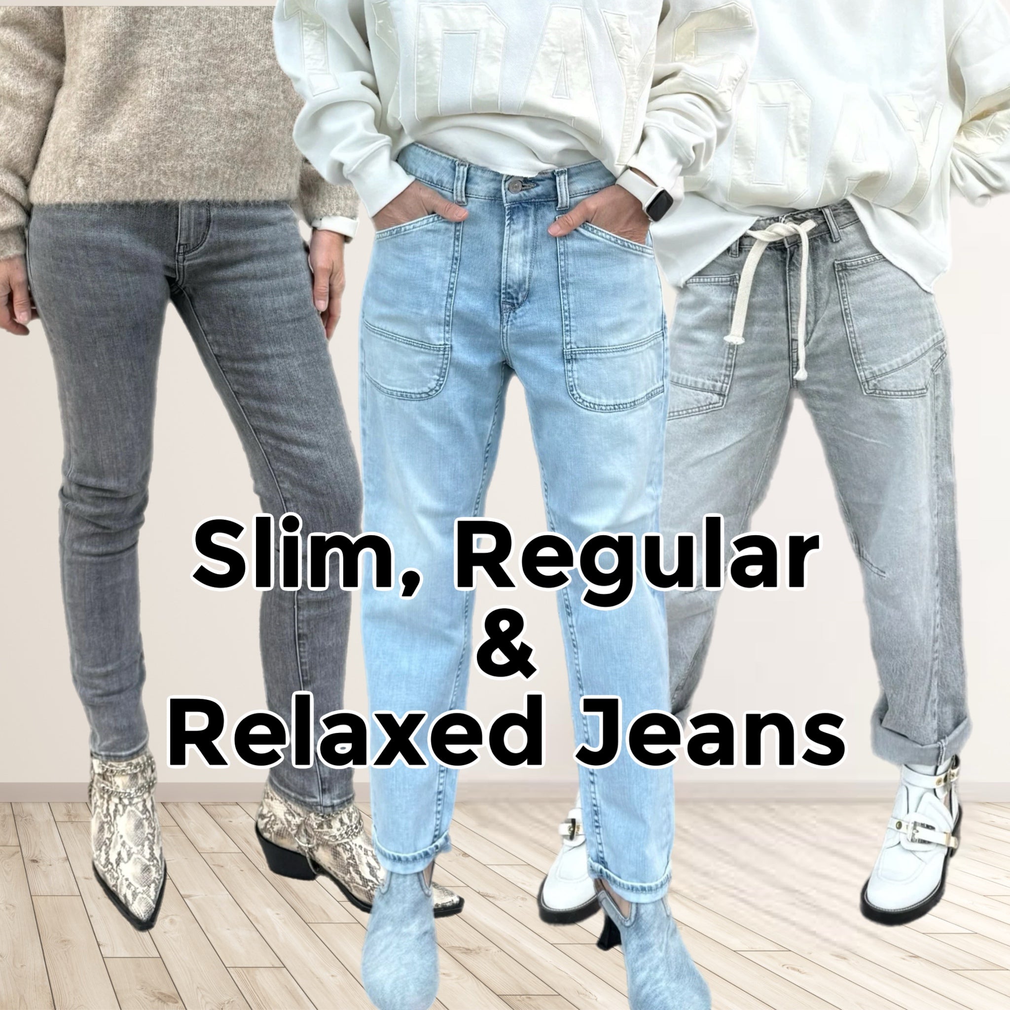 Slim, Regular & Relaxed Fit Jeans