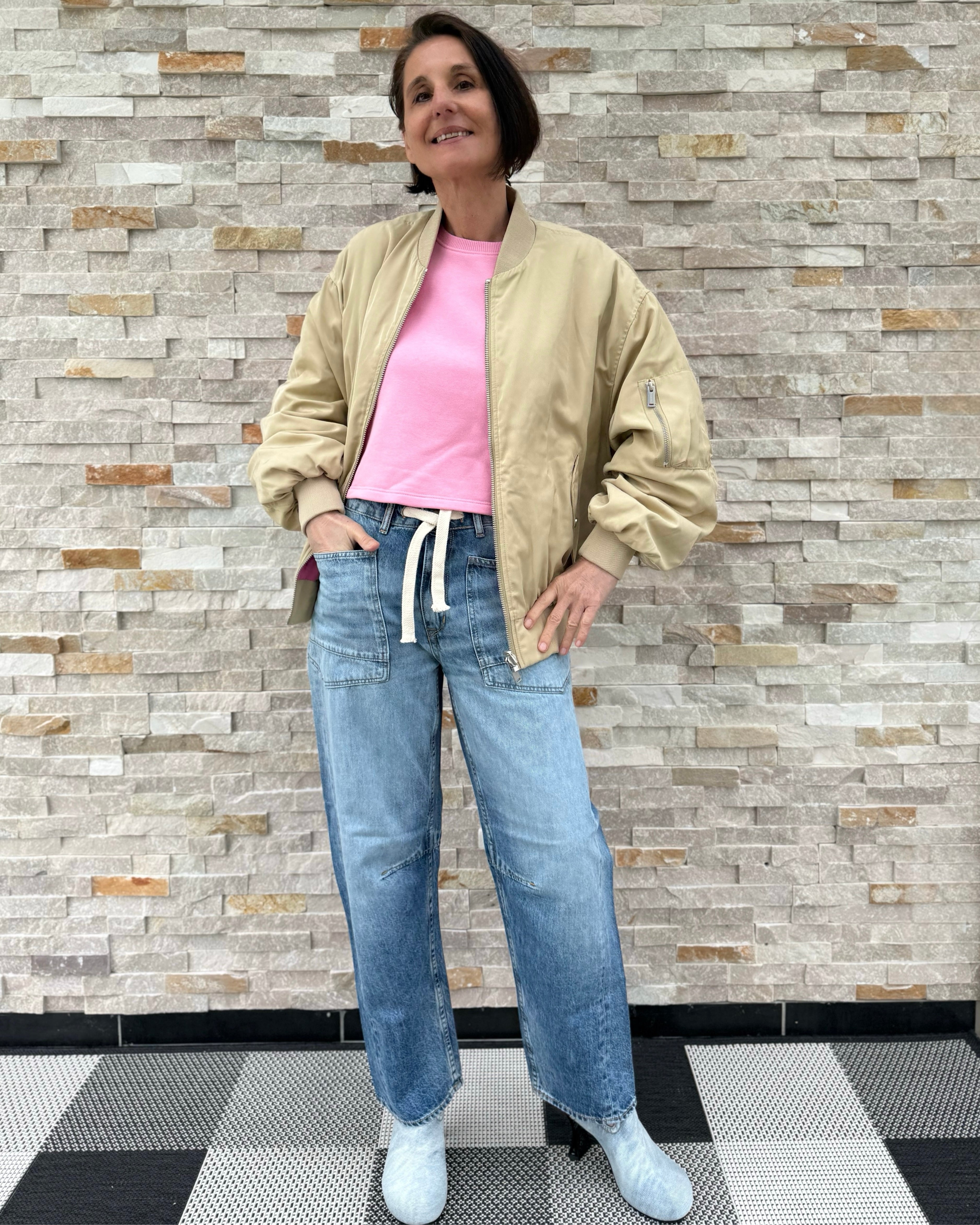 Wende Bomberjacke ELYN in Camel-Pink