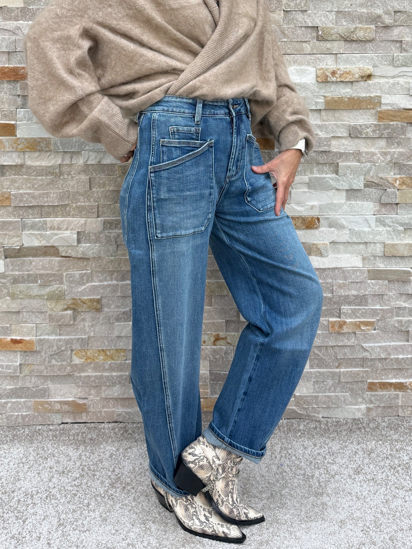 O-Shape Jeans ISABELLA in Domain Blue