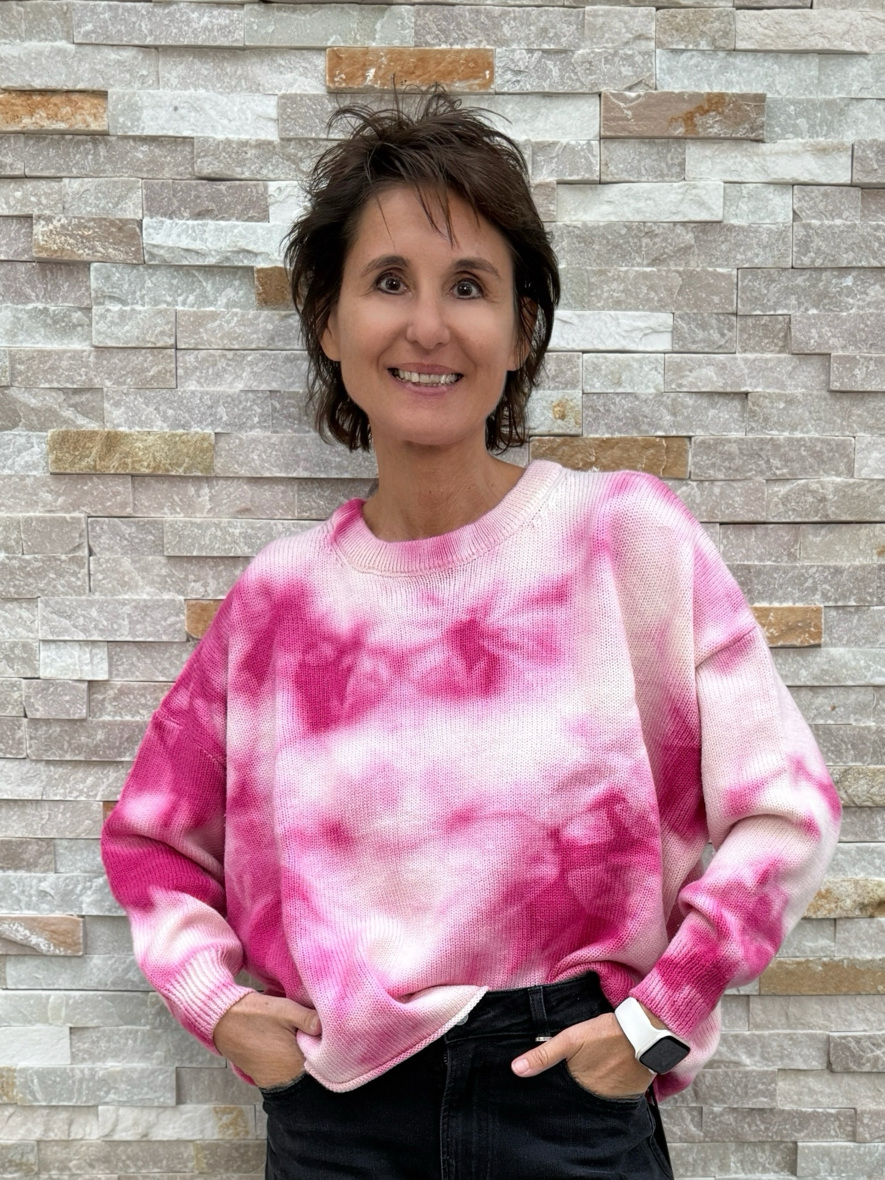 Batik Pullover WATERLOO in Pink