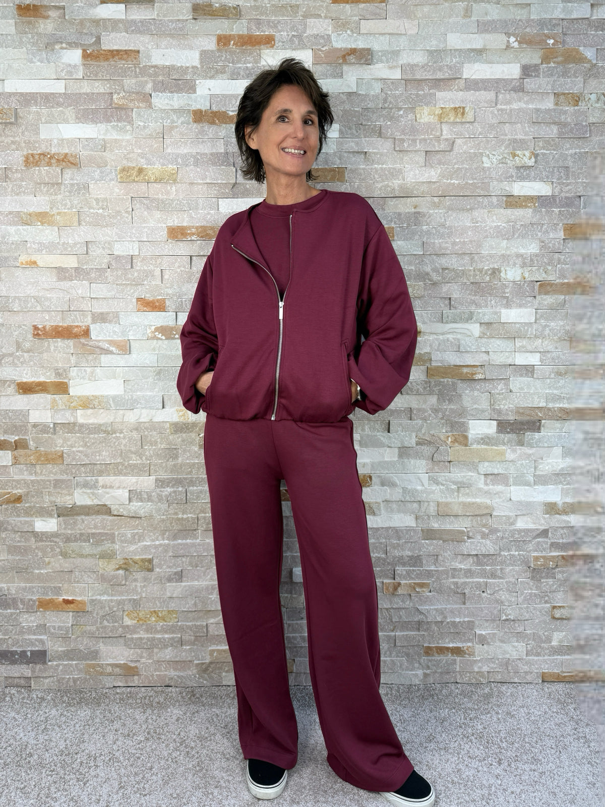 Scuba Balloon Blouson in Bordeaux