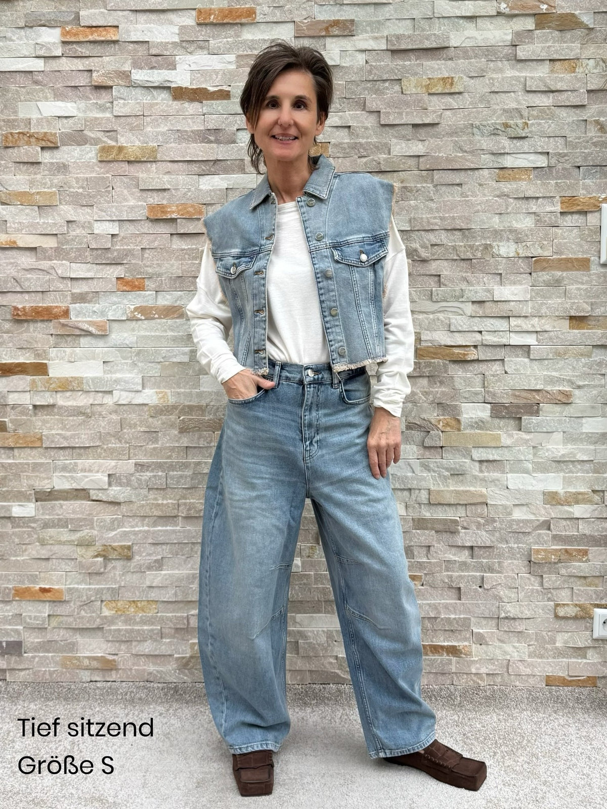 Barrel Jeans wide tapered denim pants Blue