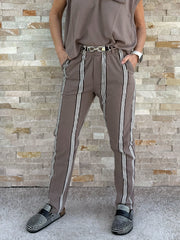 Easy Streifen Hose in Moonrock