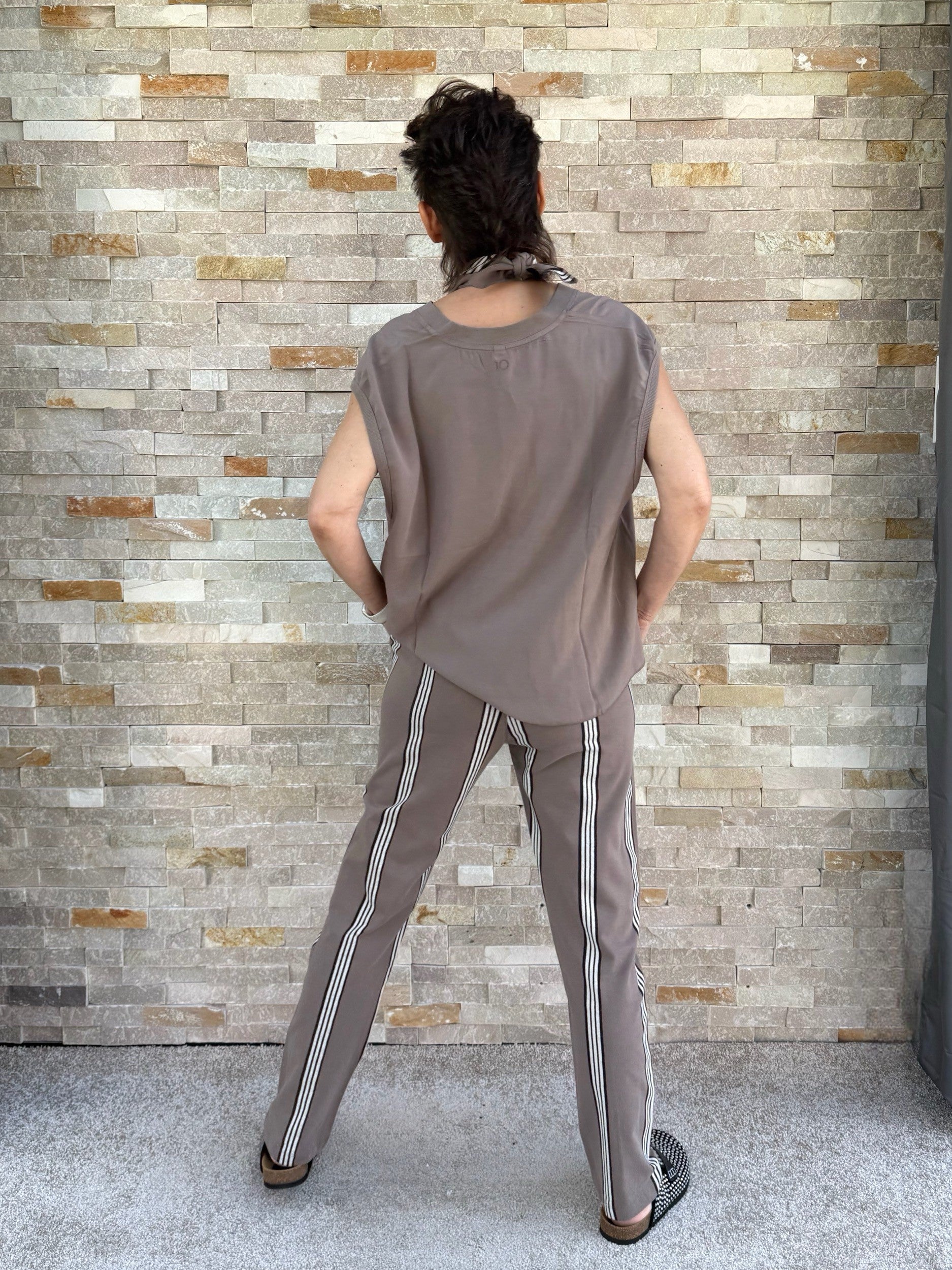Easy Streifen Hose in Moonrock