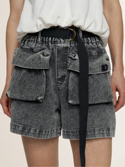 Cargo Shorts utility shorts jog denim black