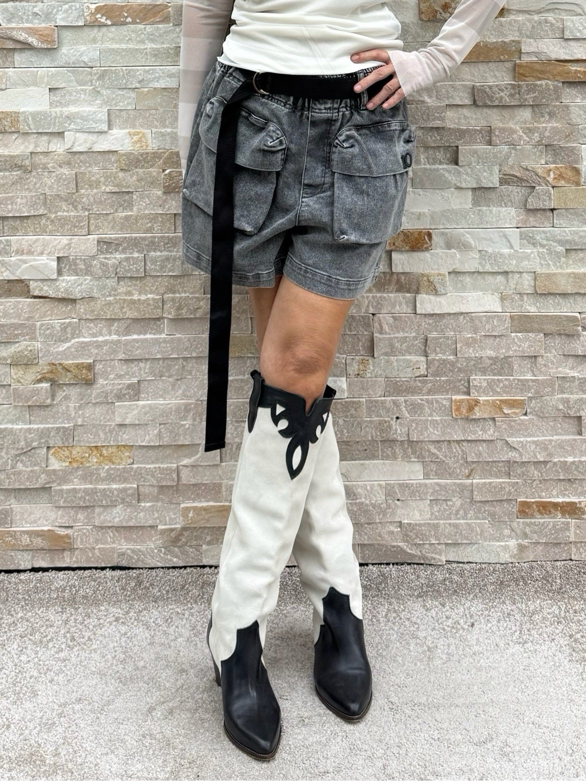 Cargo Shorts utility shorts jog denim black