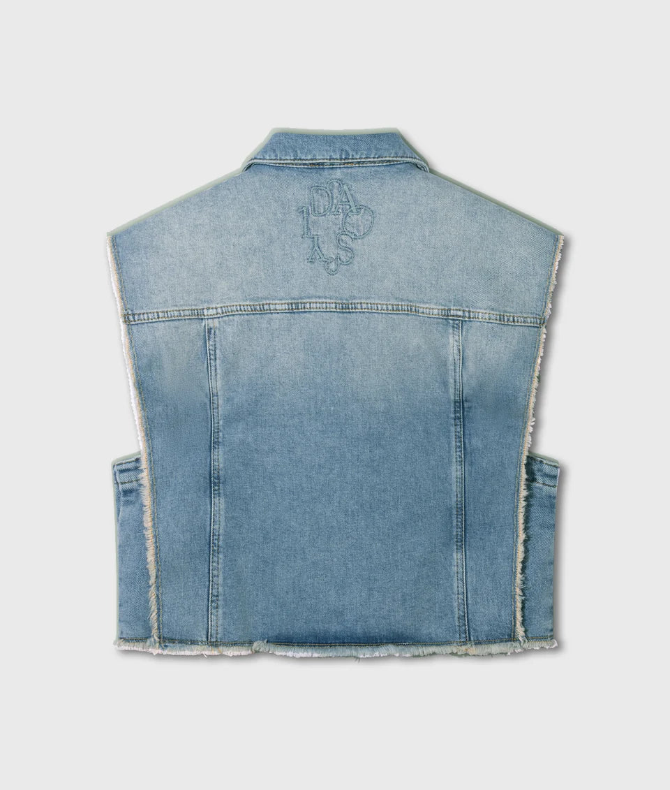 Jeans Weste cropped denim gilet Blue