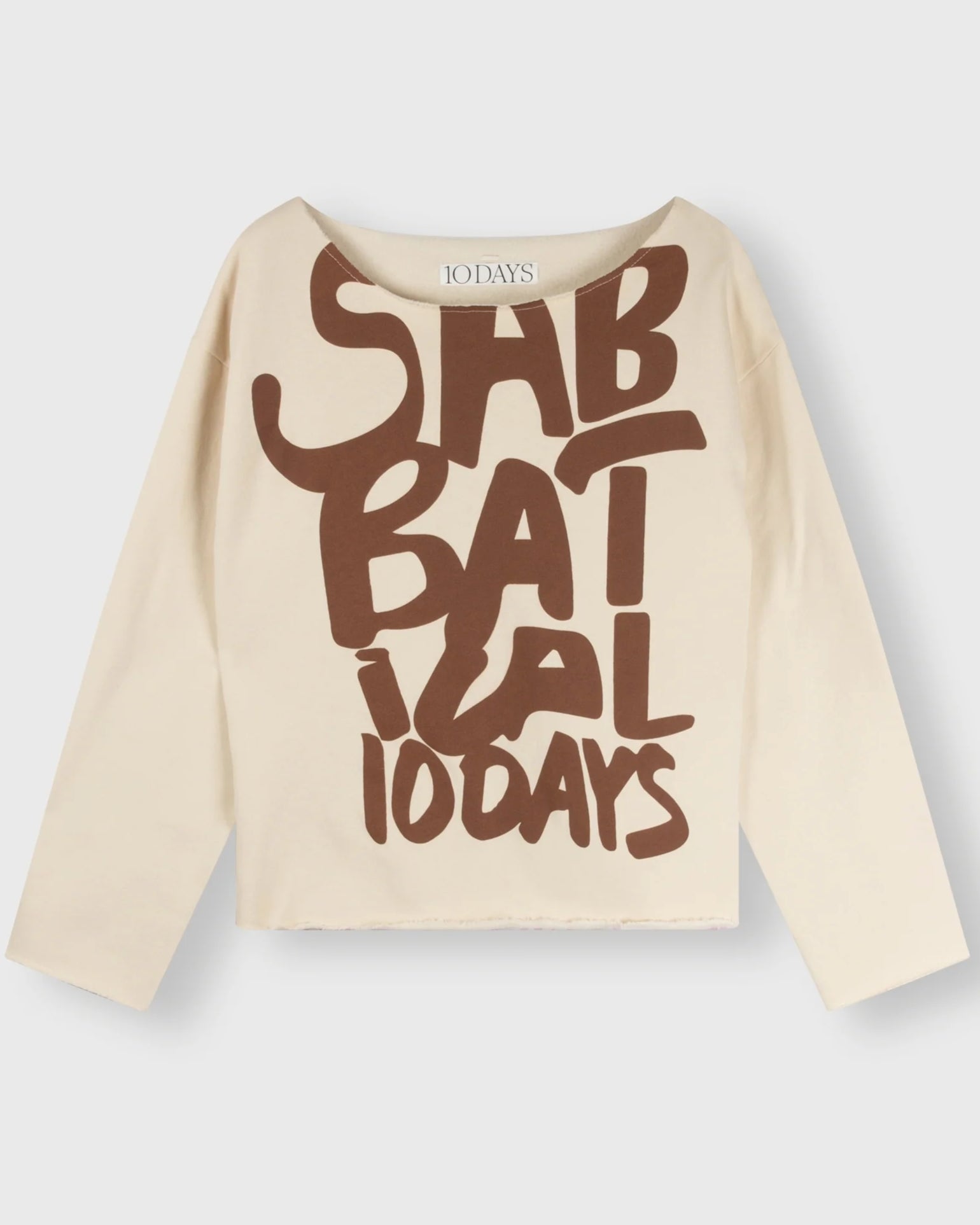 Sweatshirt mit Aufdruck "Sabbatical" Beige