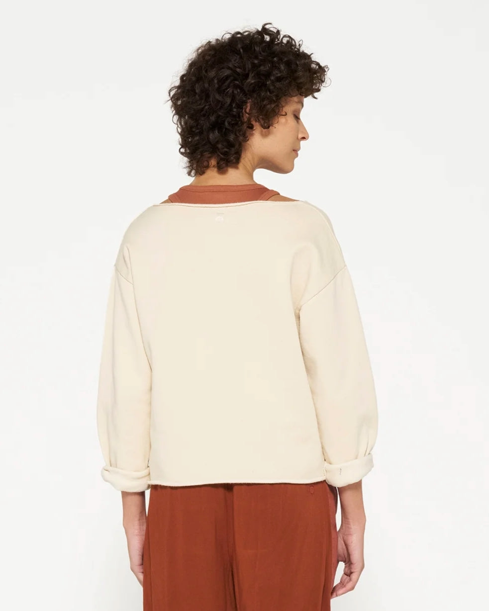 Sweatshirt mit Aufdruck "Sabbatical" Beige