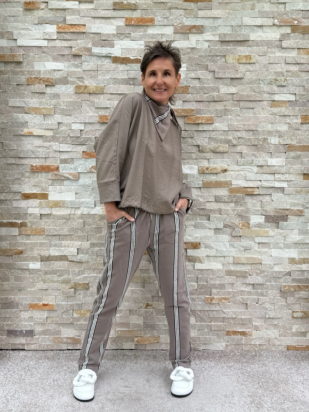 Batwing Blouse-Shirt in Moonrock