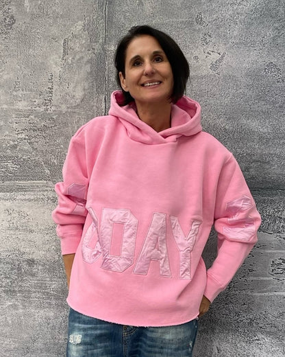 Statement Hoodie mit 10DAYS Logo in Pink