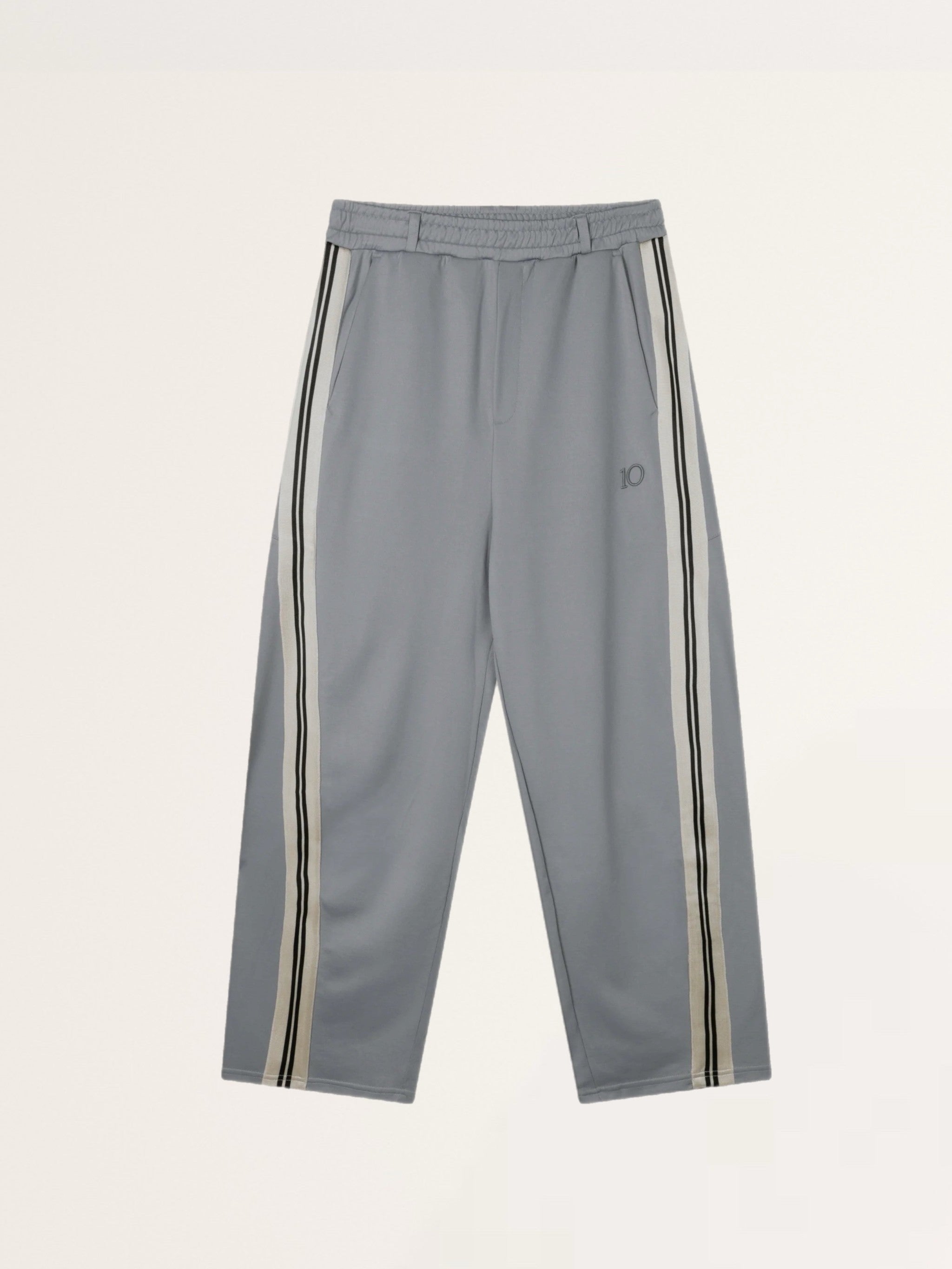 Barrel Track Pants mit Steitenstreifen in Grau