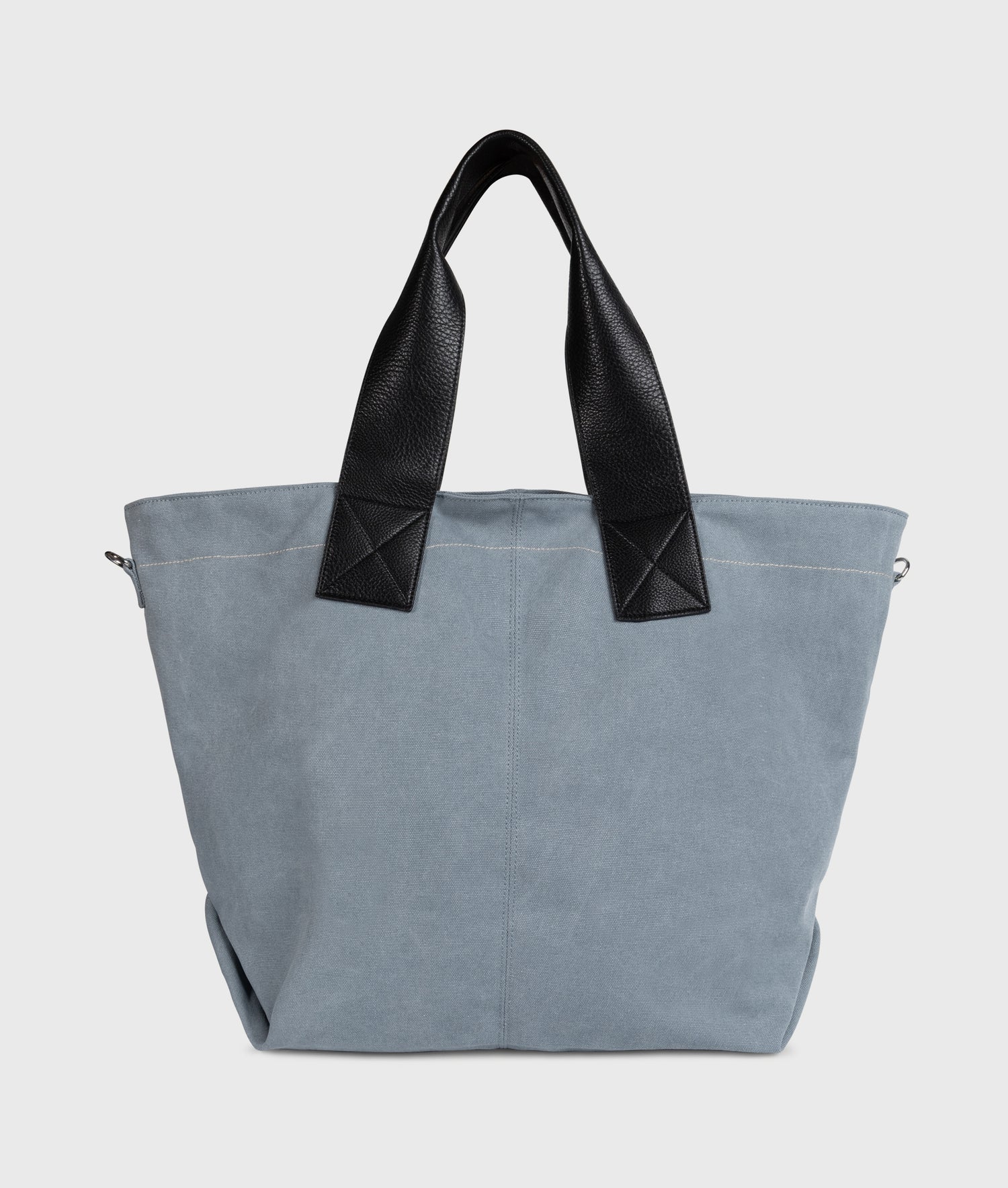 Großer Canvas Shopper Graublau