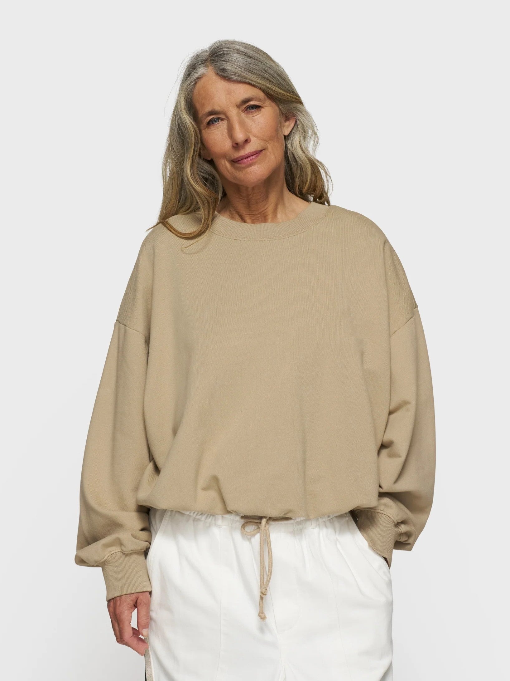 Balloon Sweatshirt "pleated sweater 10 " in earth