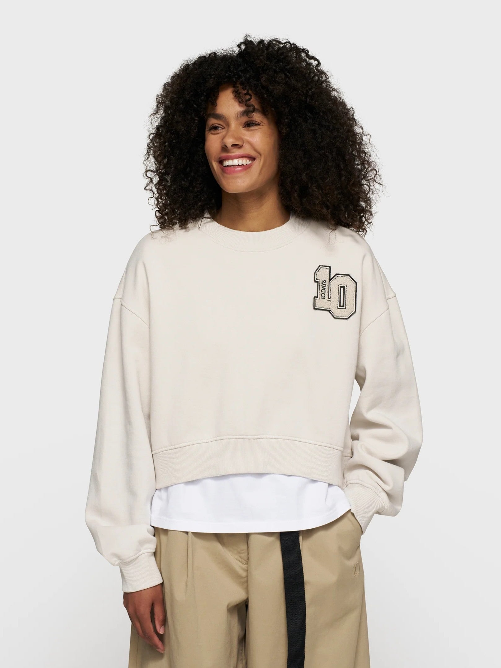 Cropped Sweatshirt mit 10-Patch in cleansing kit