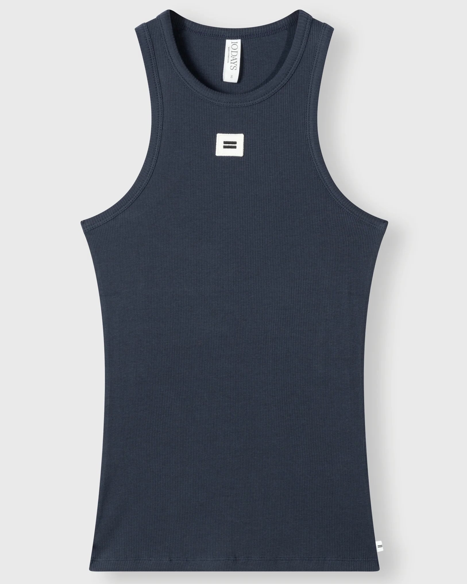 Tank Top Rippe Blau