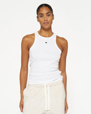 Tank Top Rippe Weiß