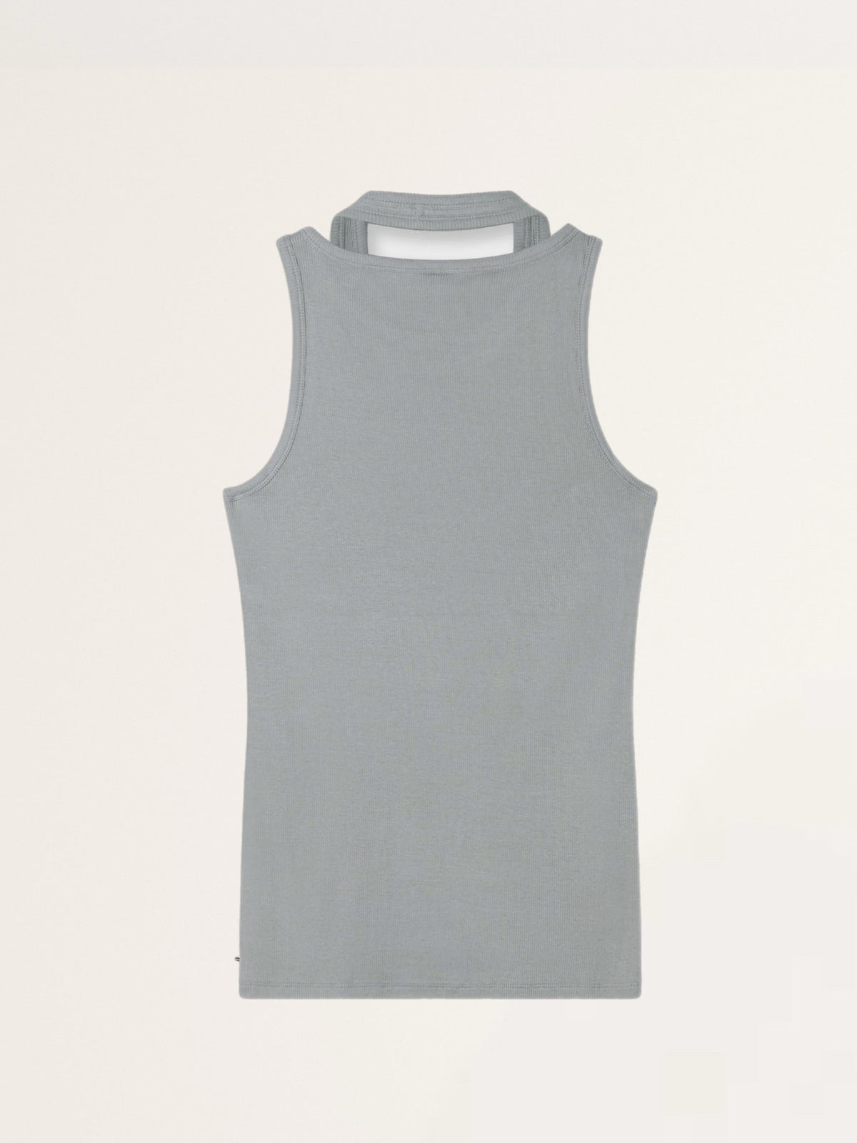 Top mit Träger und Neckholder in Grau