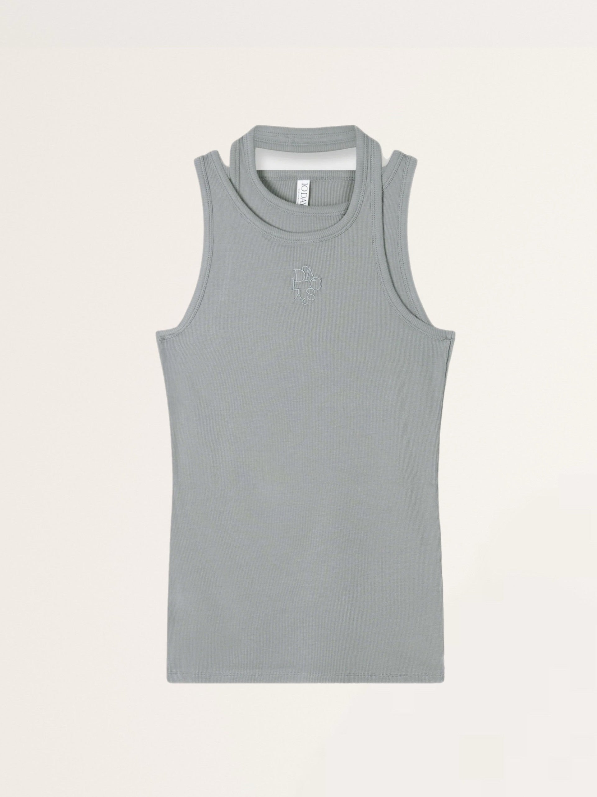 Top mit Träger und Neckholder in Grau