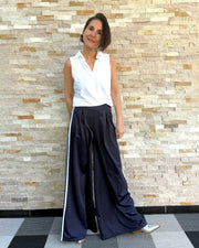 Track Pants mit Galonstreifen in Marineblau