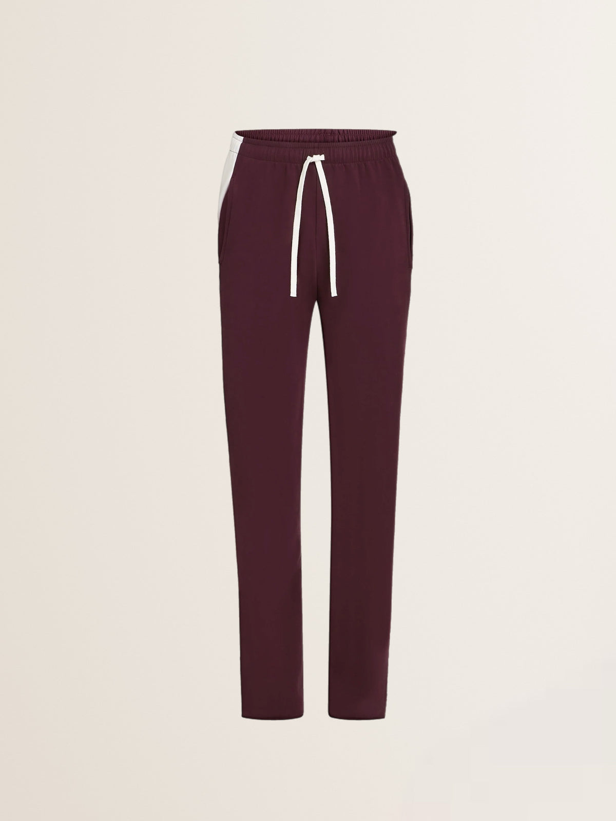 Track Pants mit Galon Steifen in Aubergine