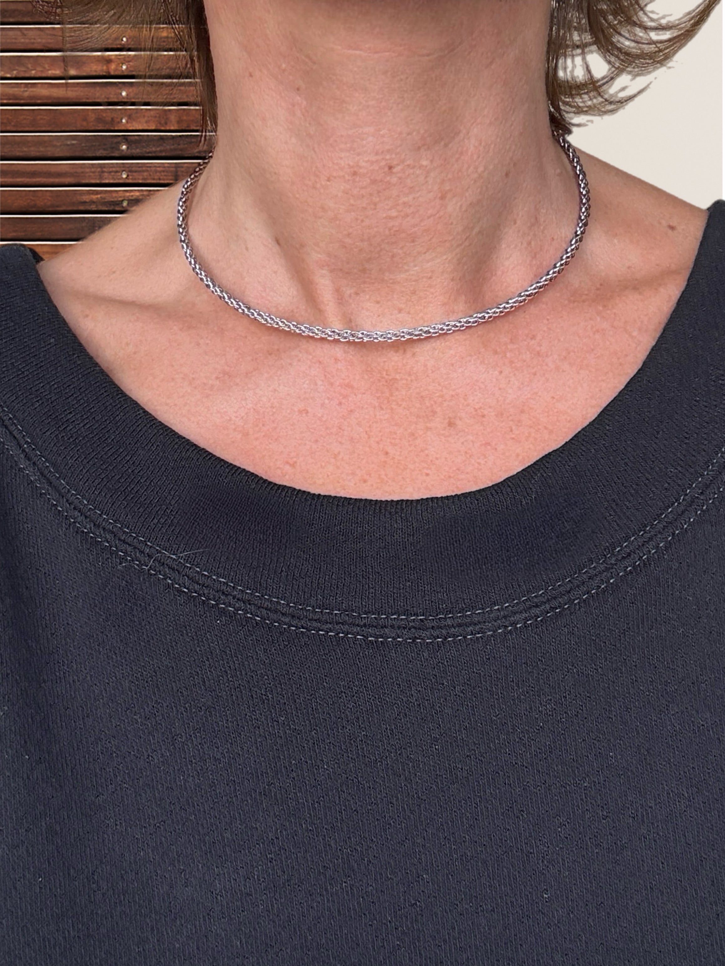 TORCHON ARGENTO necklace in silver