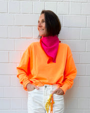 Cashmere Bandana Farbverlauf Pink-Orange