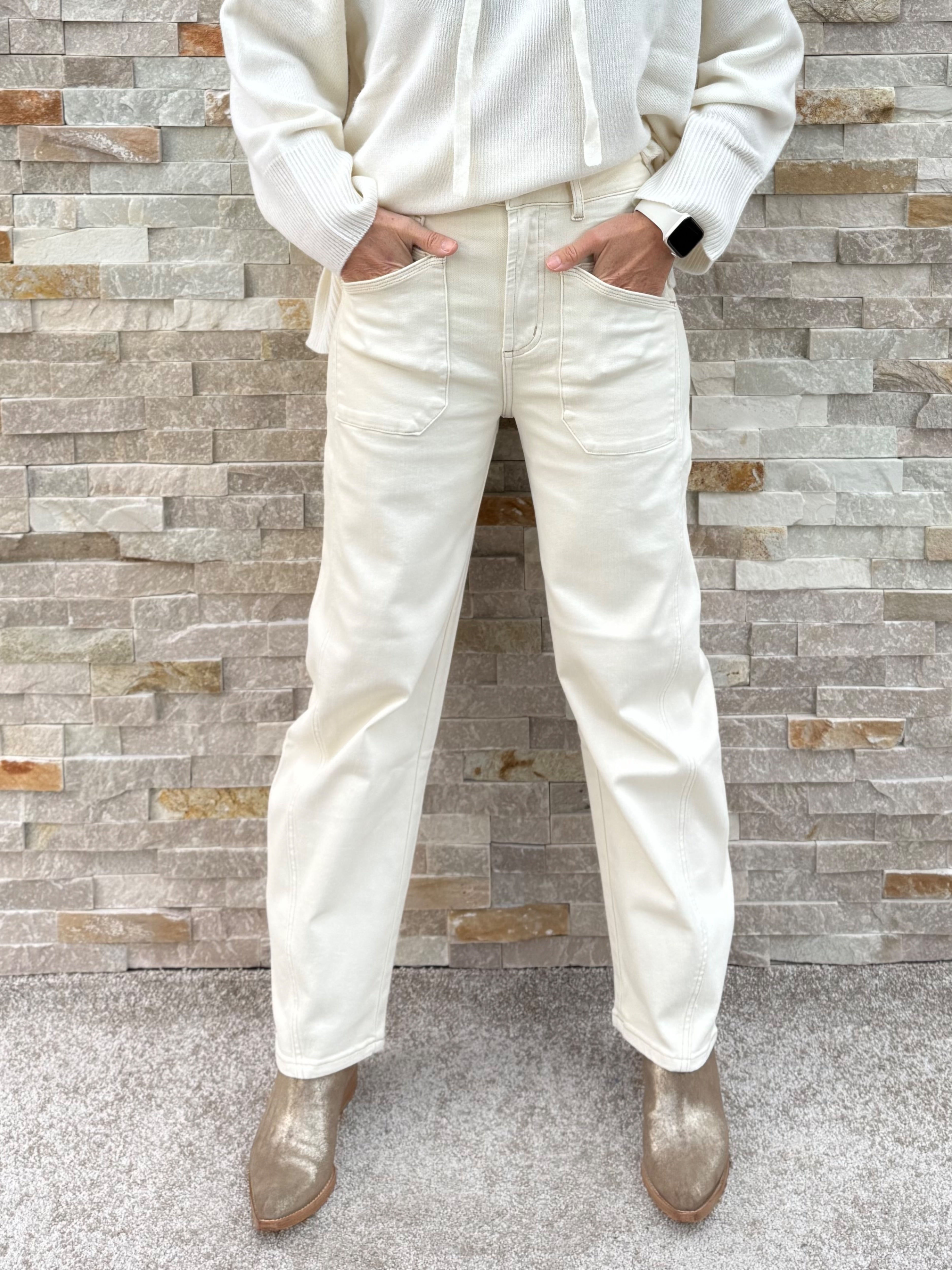 O-Shape Jeans ISABELLA Color Denim in Ecru