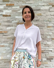 Bluse ohne Arm MAYA in Raindrops