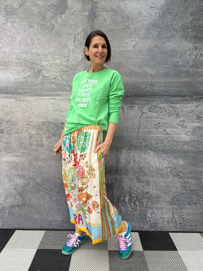 Sweatshirt mit Druck Apfelgrün
