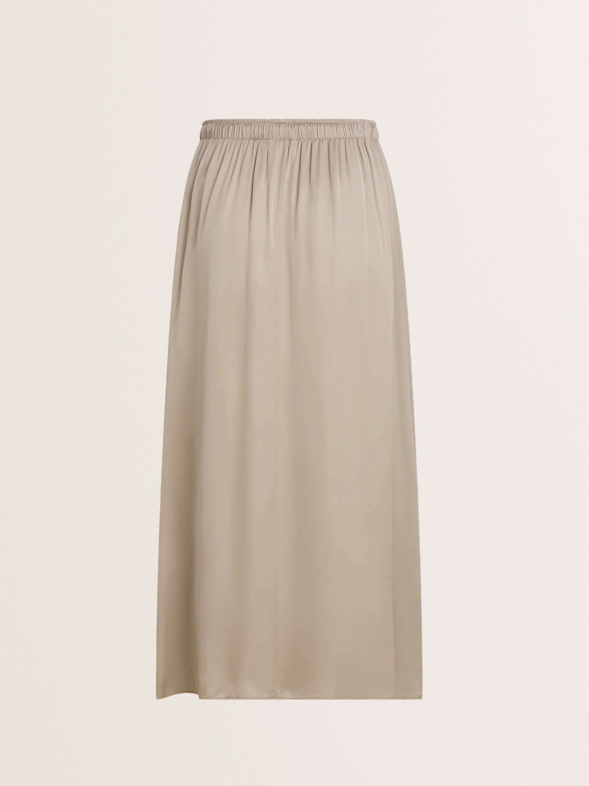 Viskose Satin Rock in Taupe