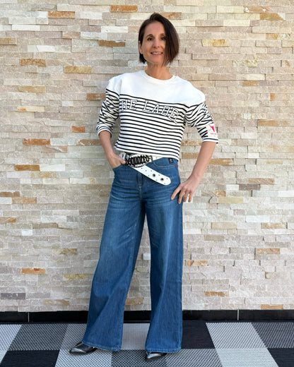 Wide Leg Jeans KALEA Carton Blue