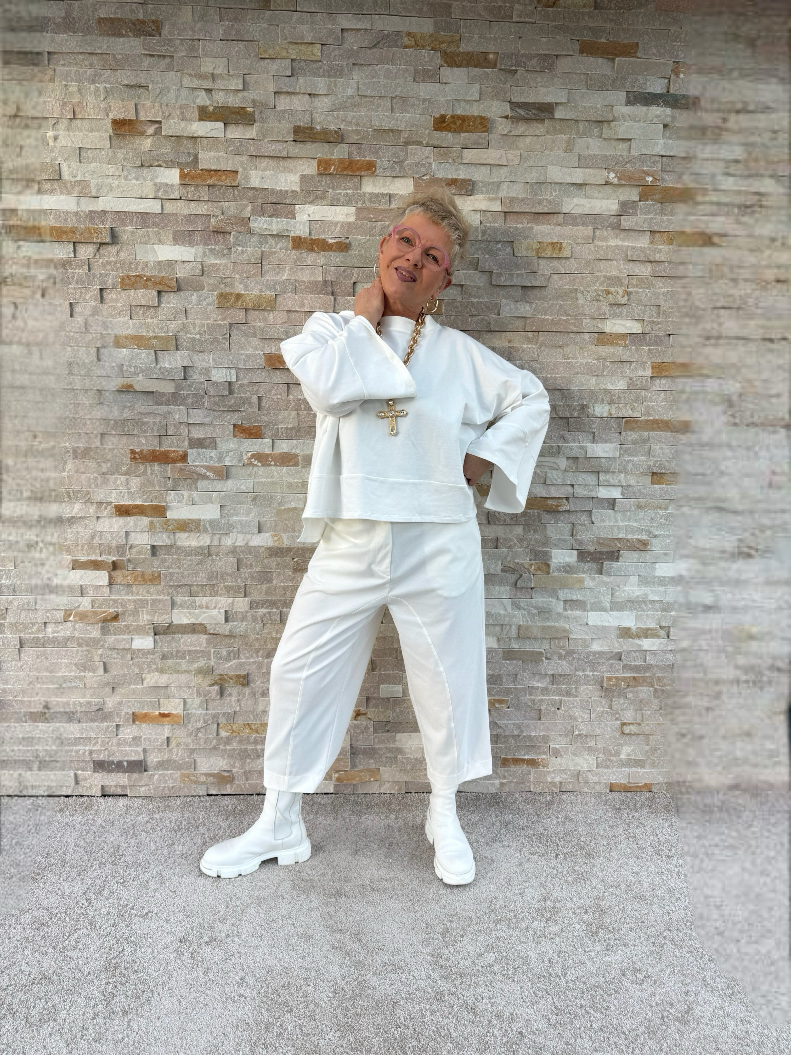 Oversized Sweatshirt ANITA in Offwhite