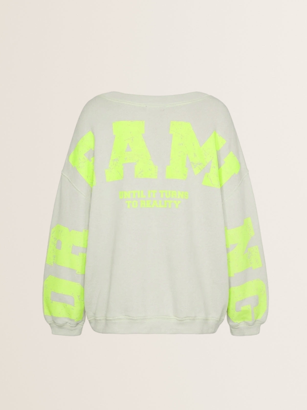 Oversized Sweatshirt Sky Dreaming in Salbei mit Gelb
