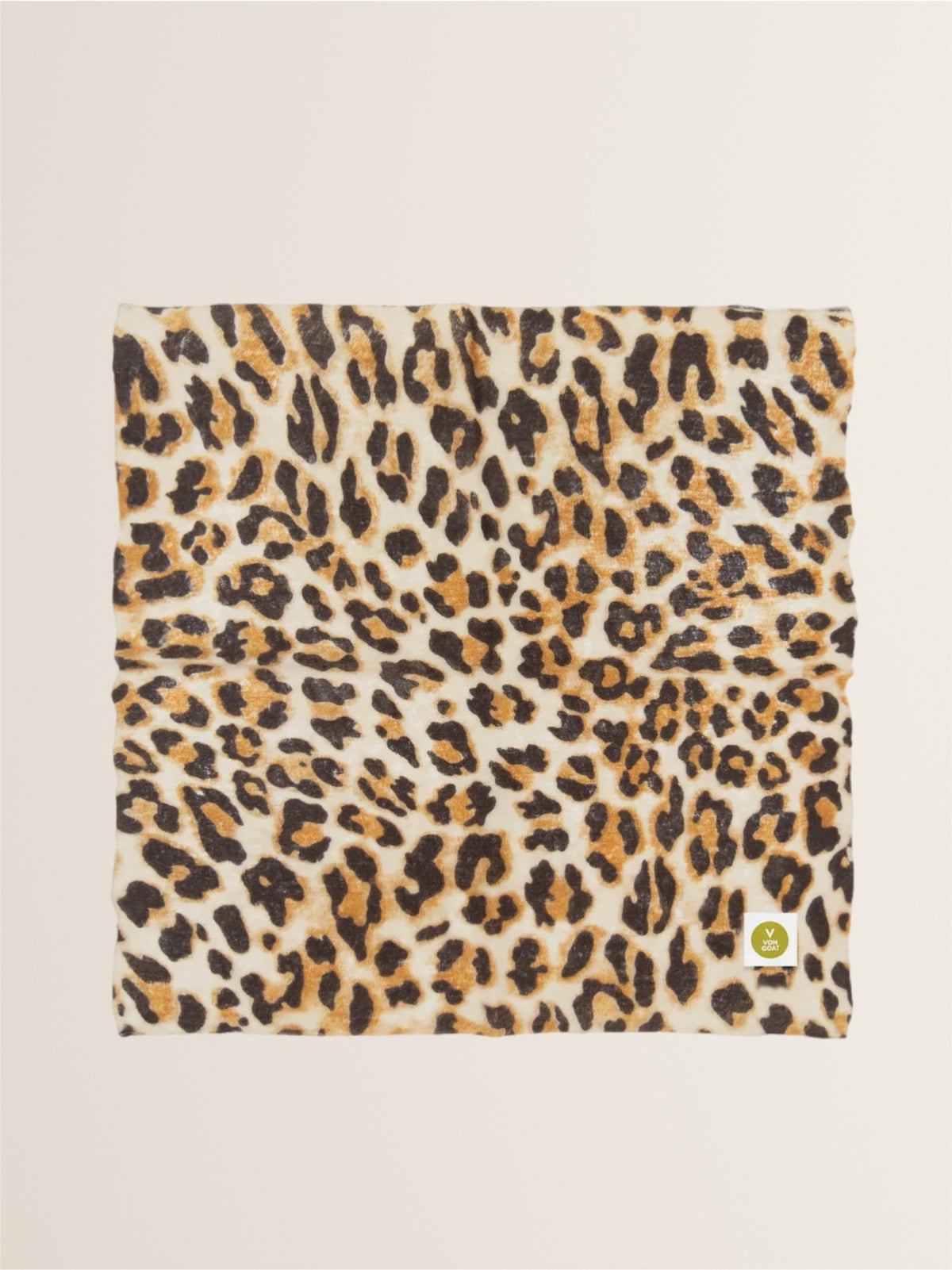 Cashmere Bandana LEO Camel-Black