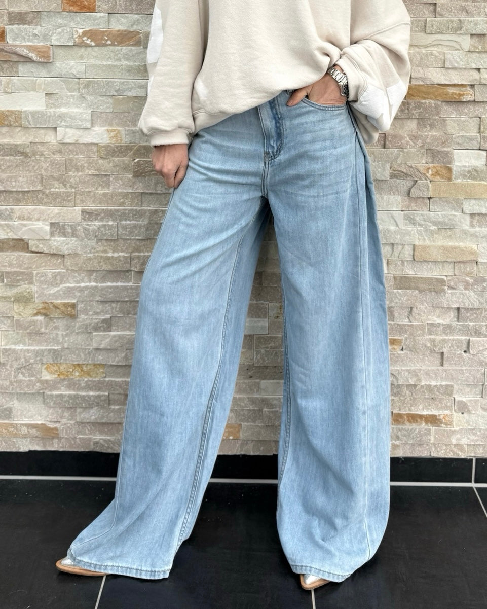 Wide Leg Jeans ER Eireen in Fence Blue